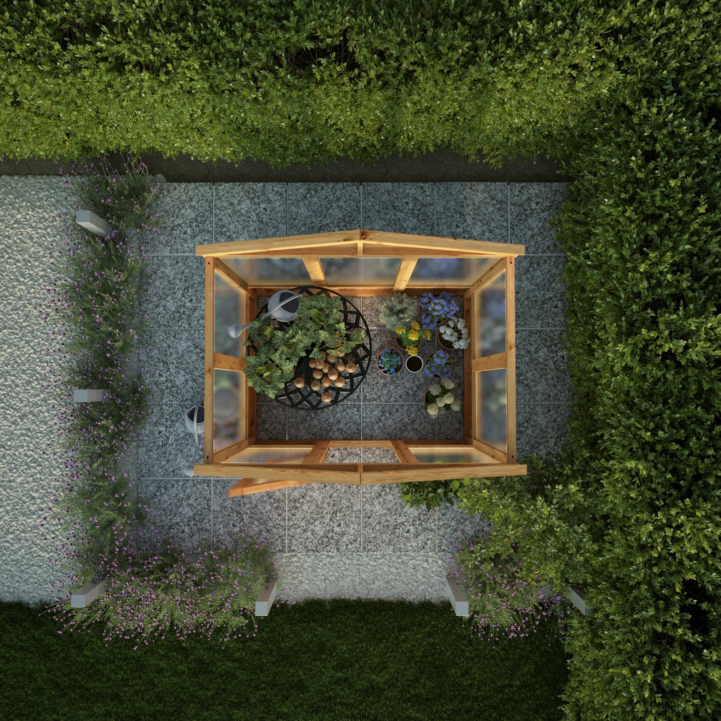 Mercia Woodsman 4' 3" x 6' 1" Apex Greenhouse - Premium Dip Treated Shiplap- Polycarbonate Windows