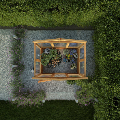 Mercia Woodsman 4' 3" x 6' 1" Apex Greenhouse - Premium Dip Treated Shiplap- Polycarbonate Windows