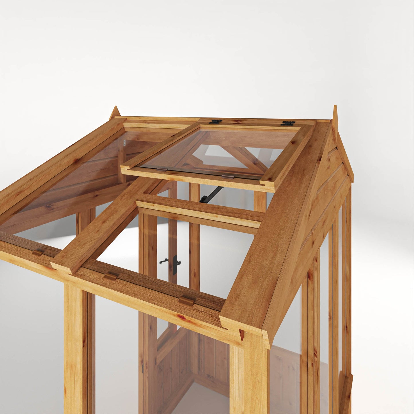 Mercia Woodsman 4' 3" x 6' 1" Apex Greenhouse - Premium Dip Treated Shiplap- Styrene Windows