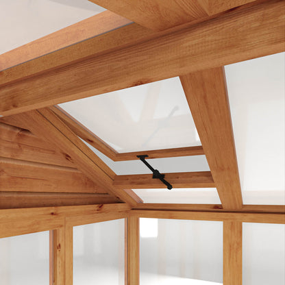 Mercia Woodsman 4' 3" x 6' 1" Apex Greenhouse - Premium Dip Treated Shiplap- Styrene Windows