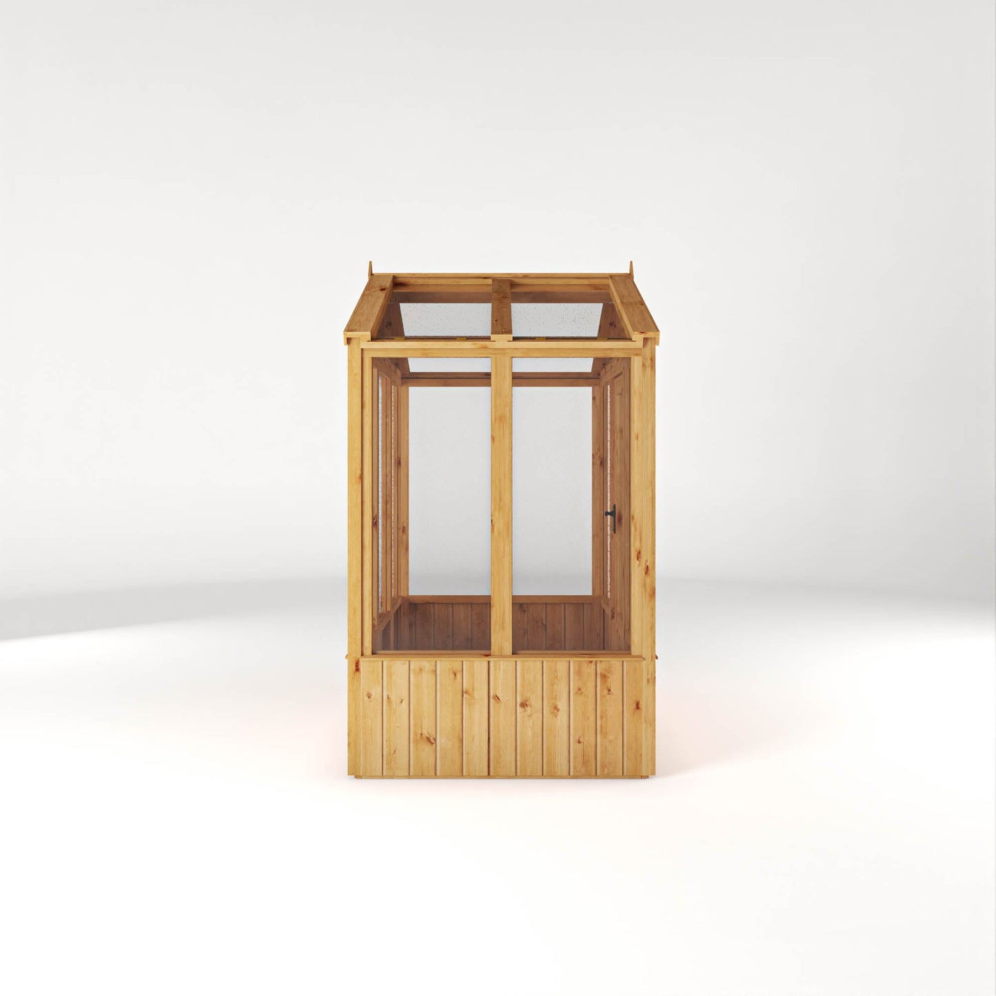 Mercia Woodsman 4' 3" x 6' 1" Apex Greenhouse - Premium Dip Treated Shiplap- Glass Windows