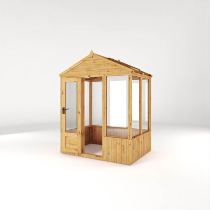 Mercia Woodsman 4' 3" x 6' 1" Apex Greenhouse - Premium Dip Treated Shiplap- Glass Windows