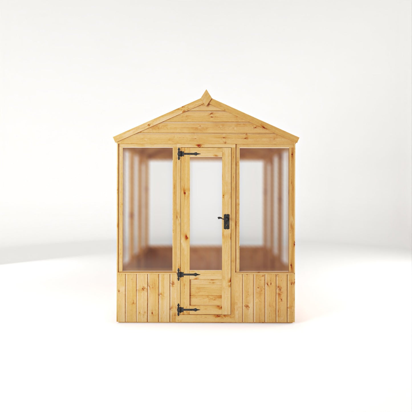 Mercia Woodsman 6' 3" x 6' 1" Apex Greenhouse - Premium Dip Treated Shiplap- Polycarbonate Windows