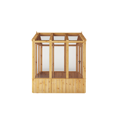 Mercia Woodsman 6' 3" x 6' 1" Apex Greenhouse - Premium Dip Treated Shiplap- Styrene Windows
