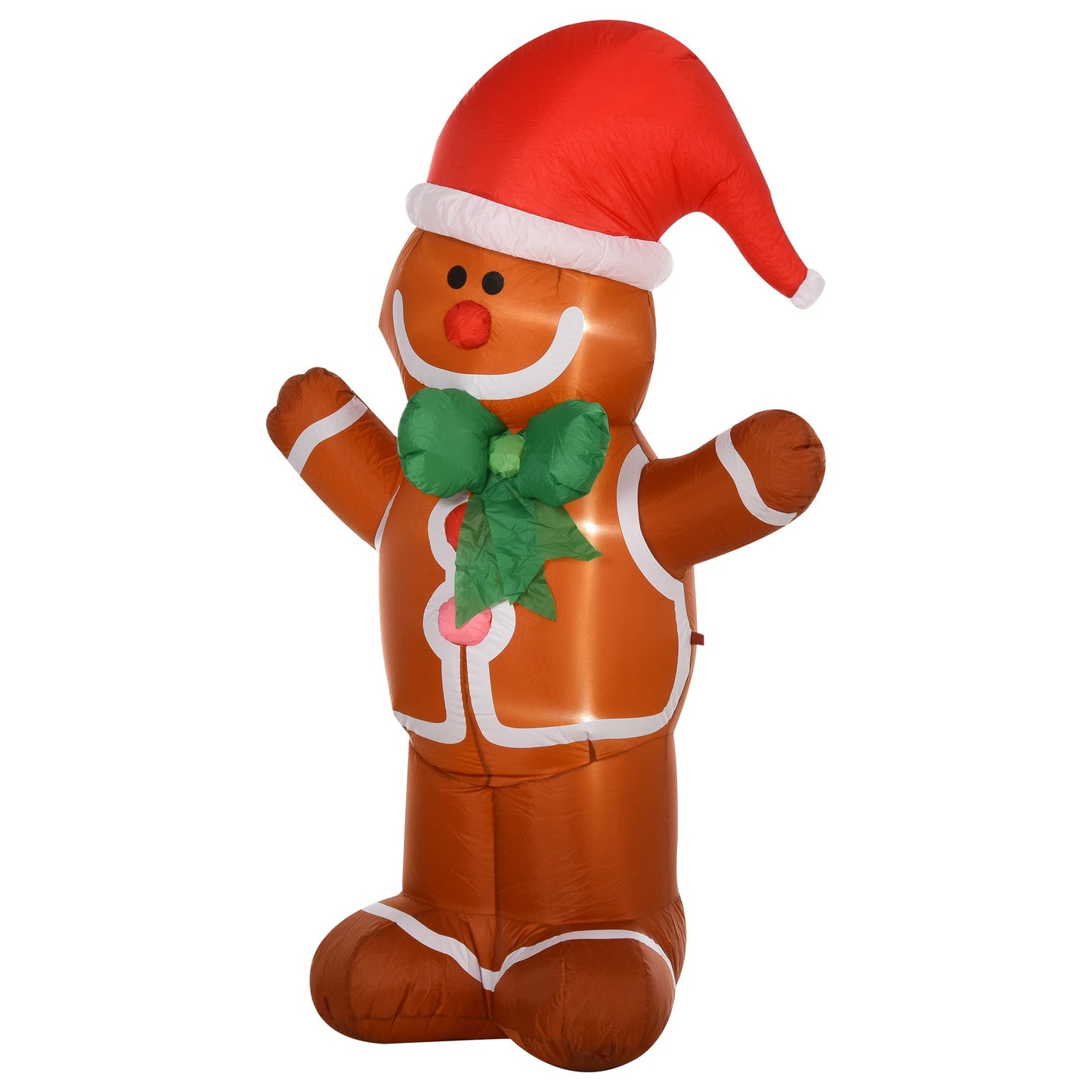 Homcom 1.8m LED Polyester Outdoor Christmas Inflatable Gingerbread Man Primary Image