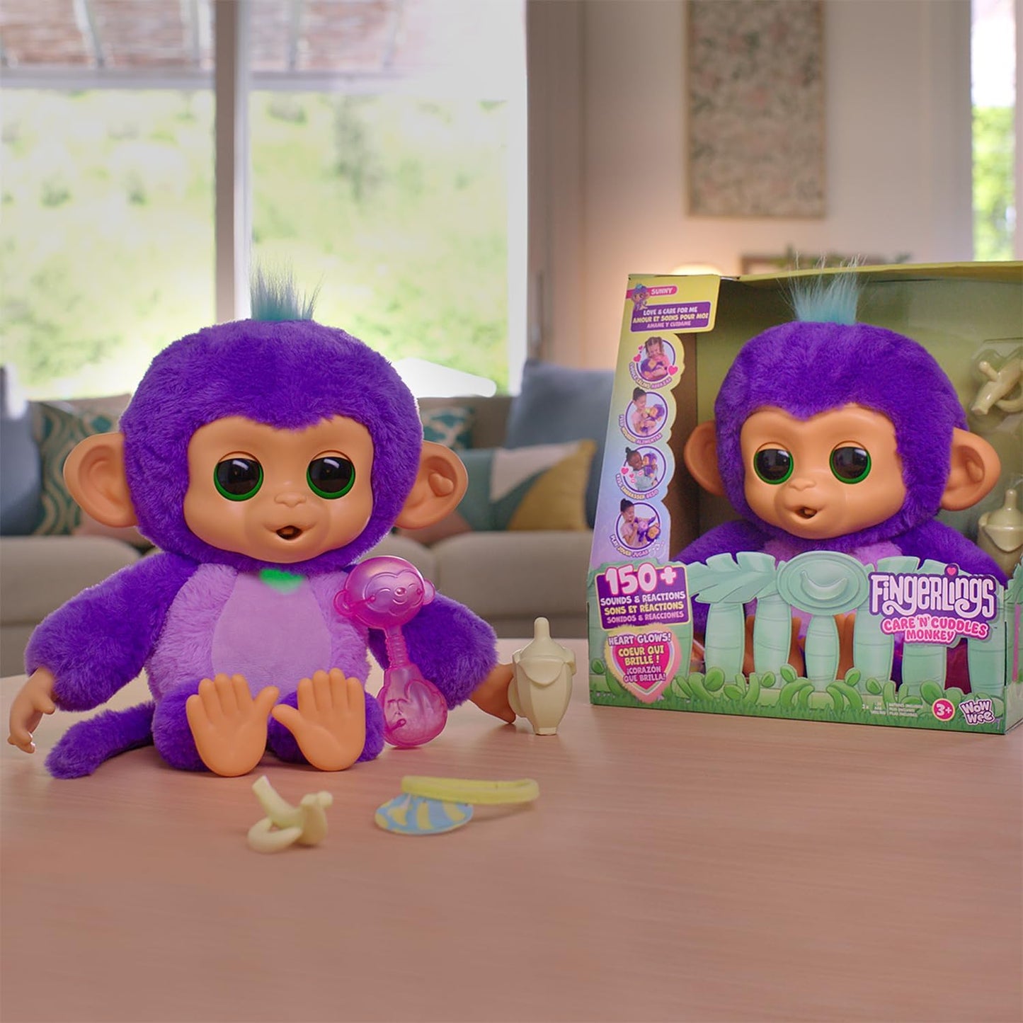 Fingerlings Care ‘n’ Cuddles Interactive Baby Monkey