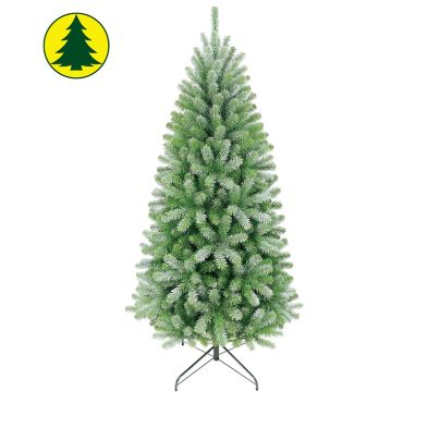 6ft Norway Spruce Christmas Tree Artificial - White Frosted Green 766 Tips Primary Image