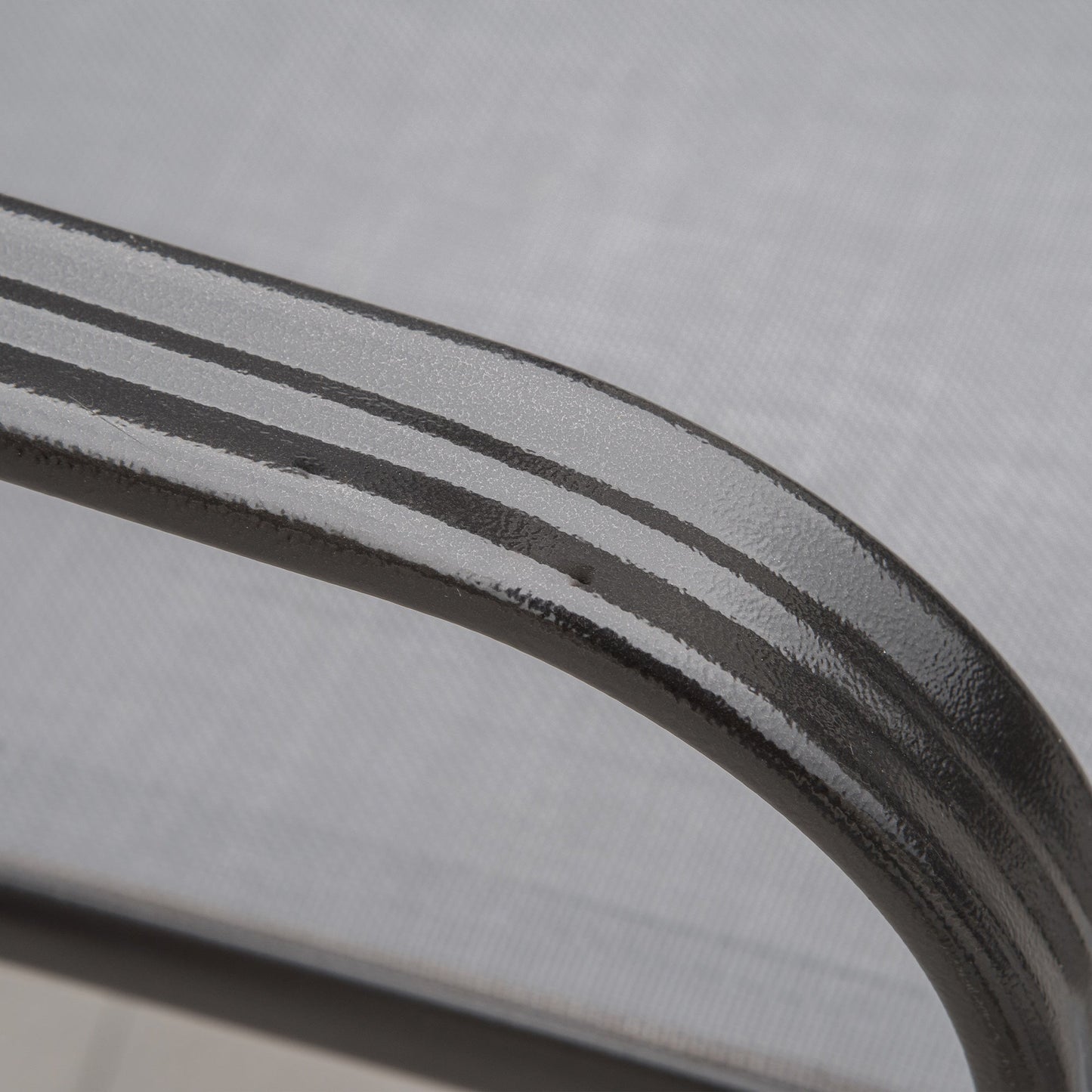 Outsunny Set of 4 Garden Dining Chair Set Stackable Outdoor Patio Furniture Set with Backrest and Armrest