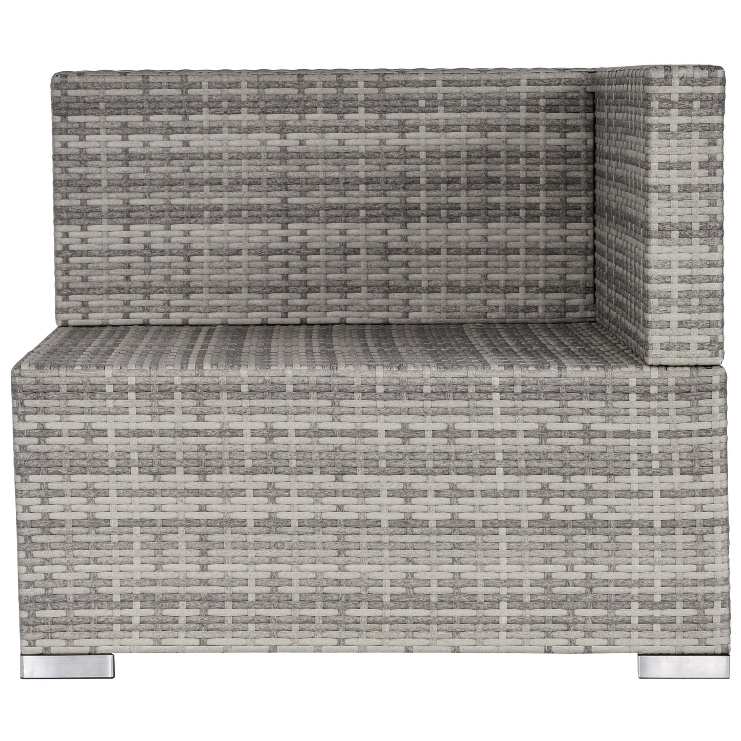 PE Rattan Wicker Corner Sofa Garden Furniture Single Sofa Chair w/ Cushions