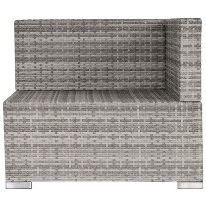 PE Rattan Wicker Corner Sofa Garden Furniture Single Sofa Chair w/ Cushions