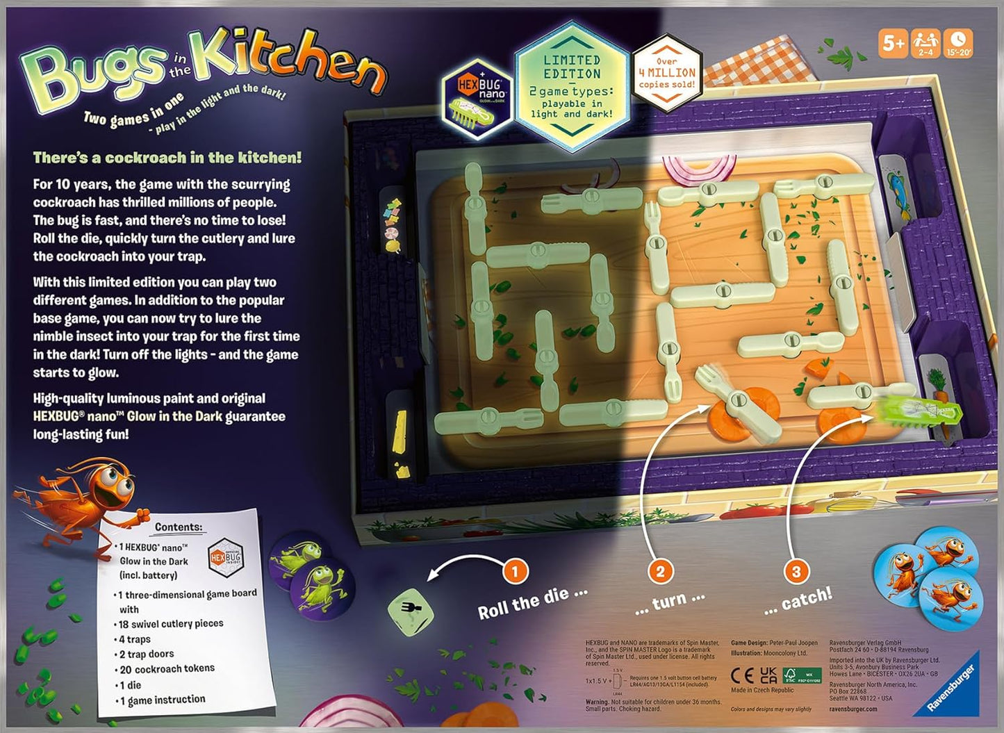 Glow in the Dark Bugs in the Kitchen Board Game