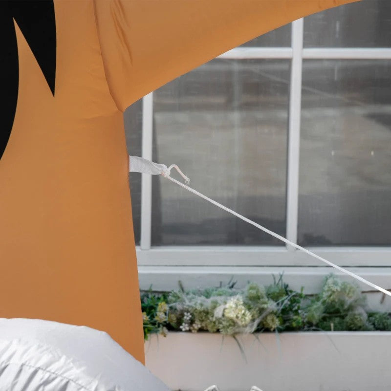8ft Inflatable Halloween Ghost Tree with White Ghost and Tombstone