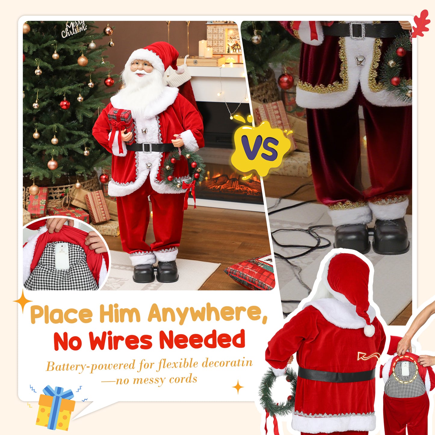 Santa Christmas Decoration - 120cm