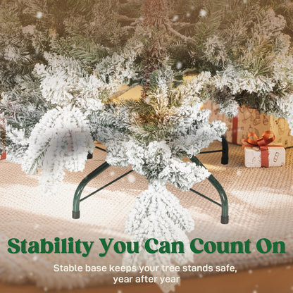 6ft Christmas Tree Artificial - White Frosted Green  1338 Tips