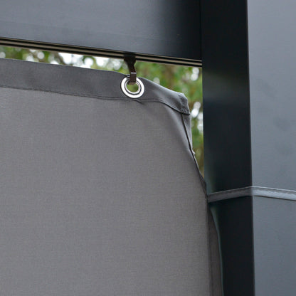 4 x 3M Outdoor Hardtop Gazebo with Curtains