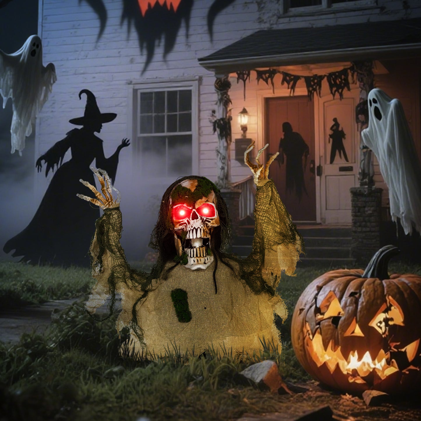 Animated Zombie Halloween Decoration - 60cm