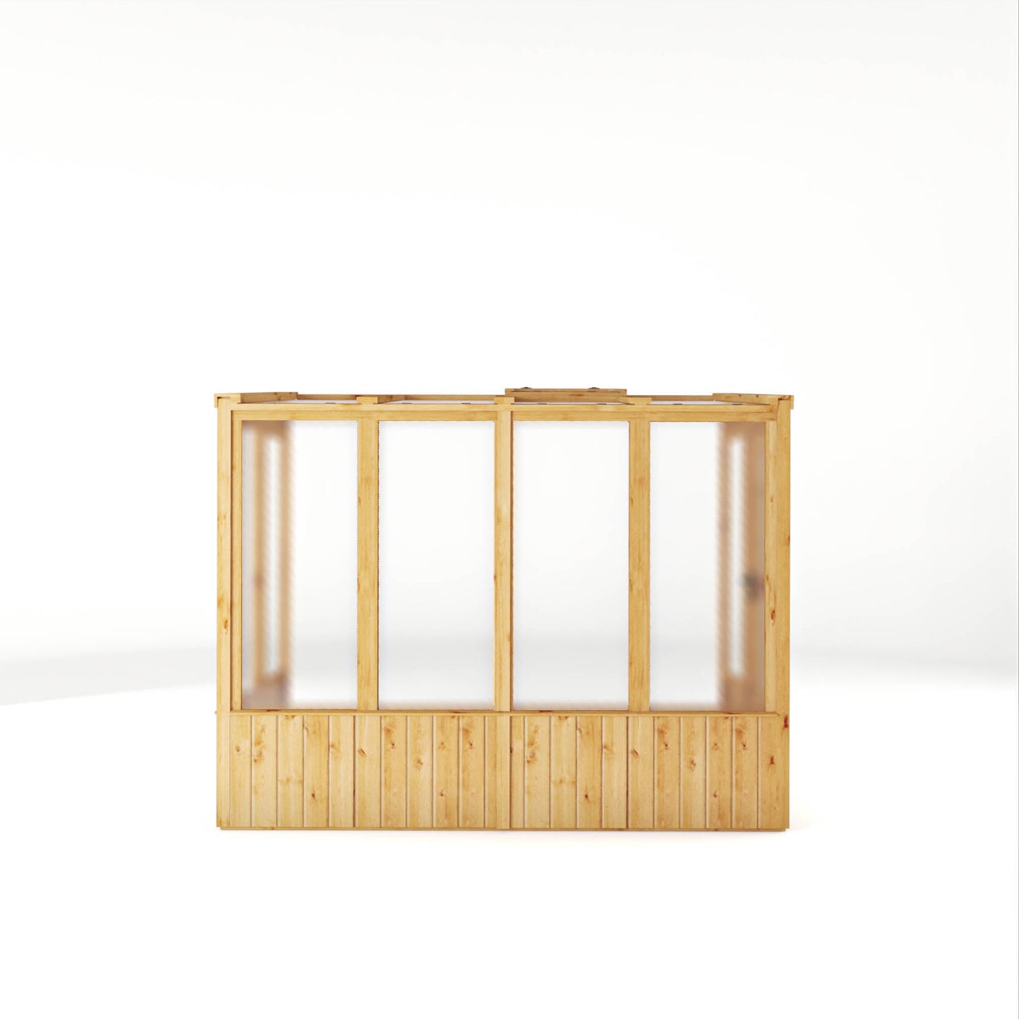 Mercia Woodsman 8' 2" x 3' 11" Pent Lean-to Greenhouse - Premium Dip Treated Shiplap- Polycarbonate Windows