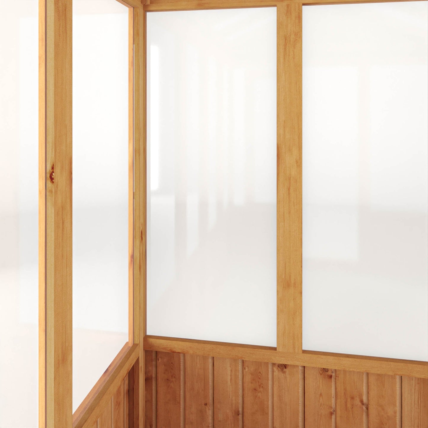 Mercia Woodsman 8' 2" x 6' 1" Apex Greenhouse - Premium Dip Treated Shiplap- Styrene Windows