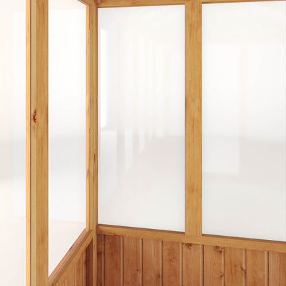 Mercia Woodsman 8' 2" x 6' 1" Apex Greenhouse - Premium Dip Treated Shiplap- Styrene Windows