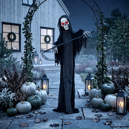 Animated Grim Reaper Halloween Decoration - 183cm