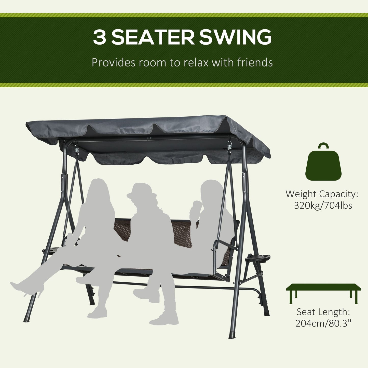 3 Seater Swing Chair