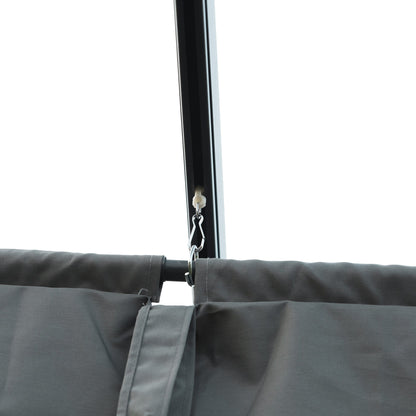 4 x 3M Metal Pergola Gazebo Patio Sun Shelter Grape Tent Retractable Canopy Grey