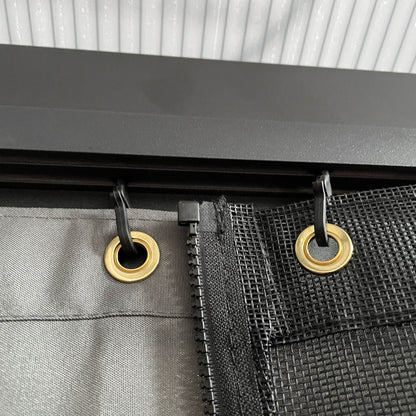 3.6 x 4m Hardtop Gazebo with UV Resistant Polycarbonate Roof & Aluminium Frame