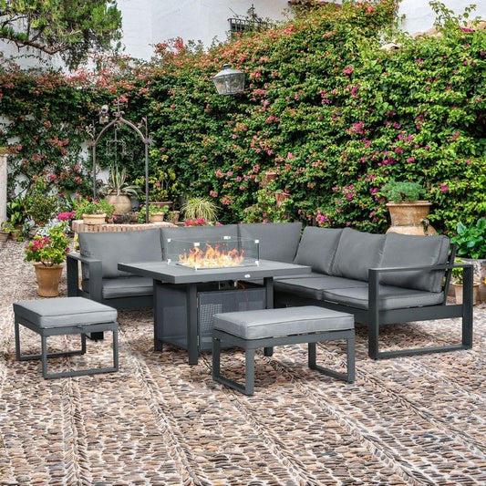Outsunny 6-Piece Aluminium Garden Furniture Set Primary Image
