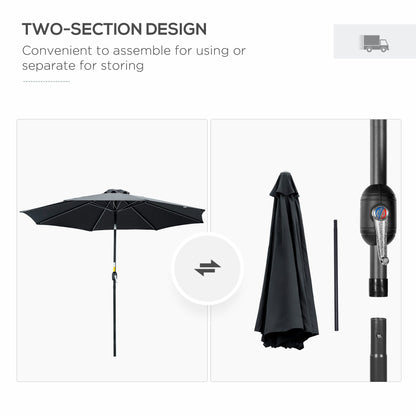 3M Tilting Parasol Garden Umbrellas