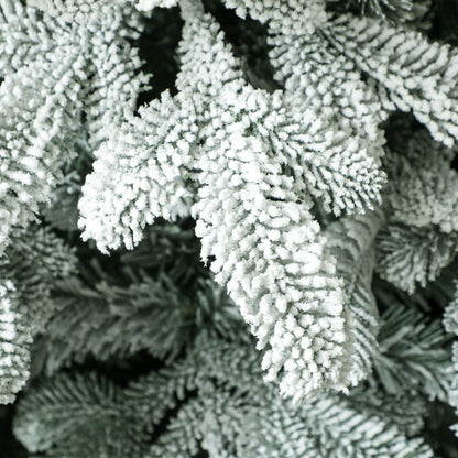7ft Christmas Tree Artificial - White Frosted Green  1867 Tips