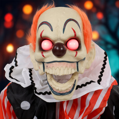 Animated Scary Clown Halloween Decoration - 91cm
