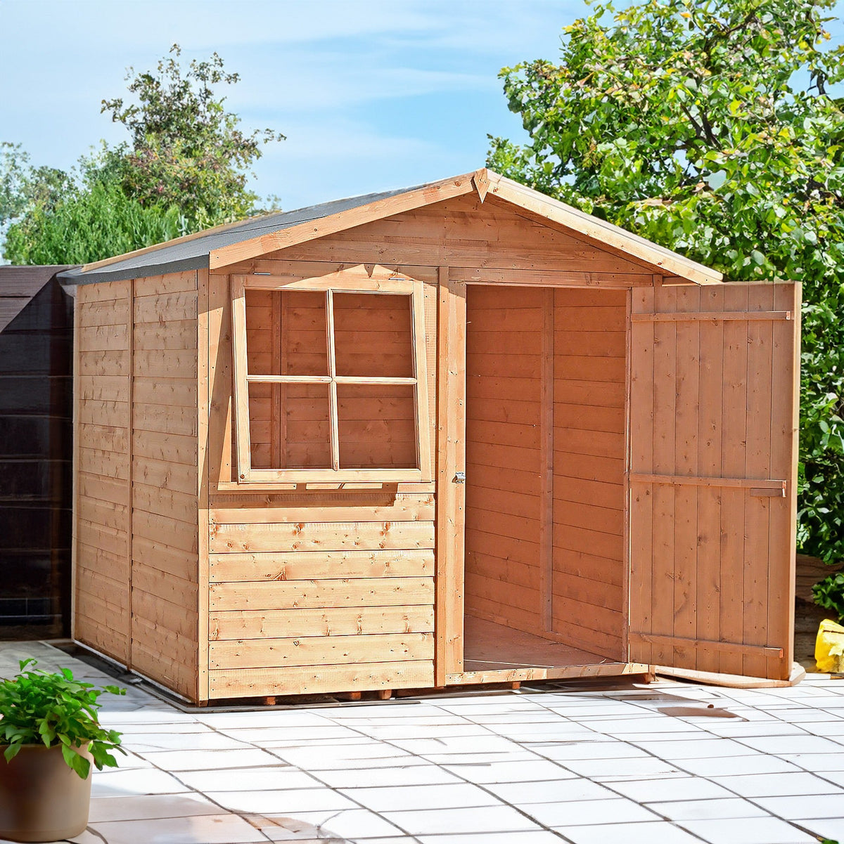 Abri 6 3" x 6 8" Apex Shed Premium Dip Treated Shiplap