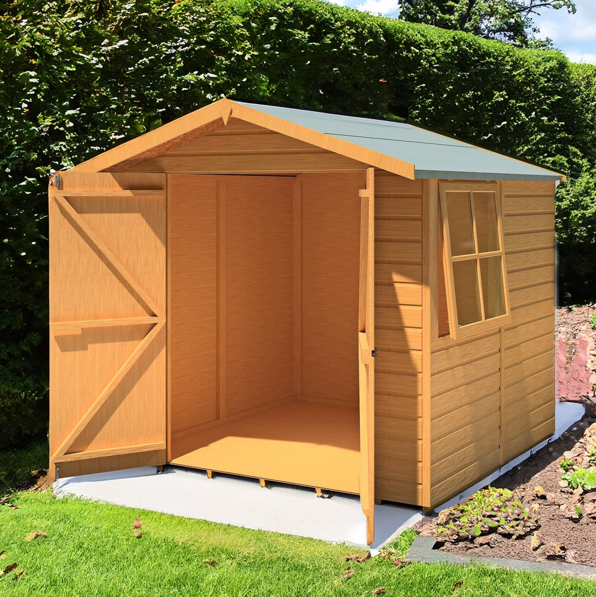 Alderney 6 2" x 6 8" Apex Shed Premium Dip Treated Shiplap