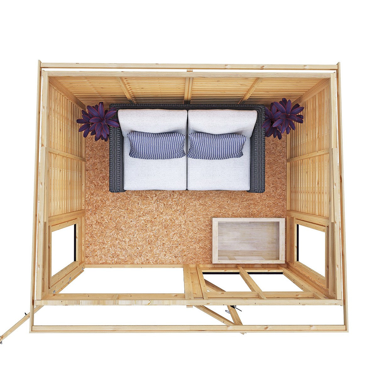 Shire Alora 7' 1" x 8' 1" Pent Summerhouse - Premium Dip Treated Overlap