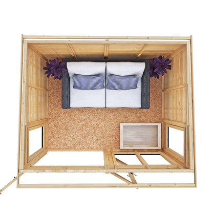 Shire Alora 7' 1" x 8' 1" Pent Summerhouse - Premium Dip Treated Overlap