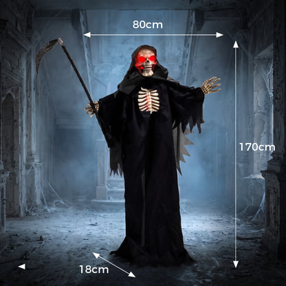 Animated Grim Reaper Halloween Decoration - 170cm
