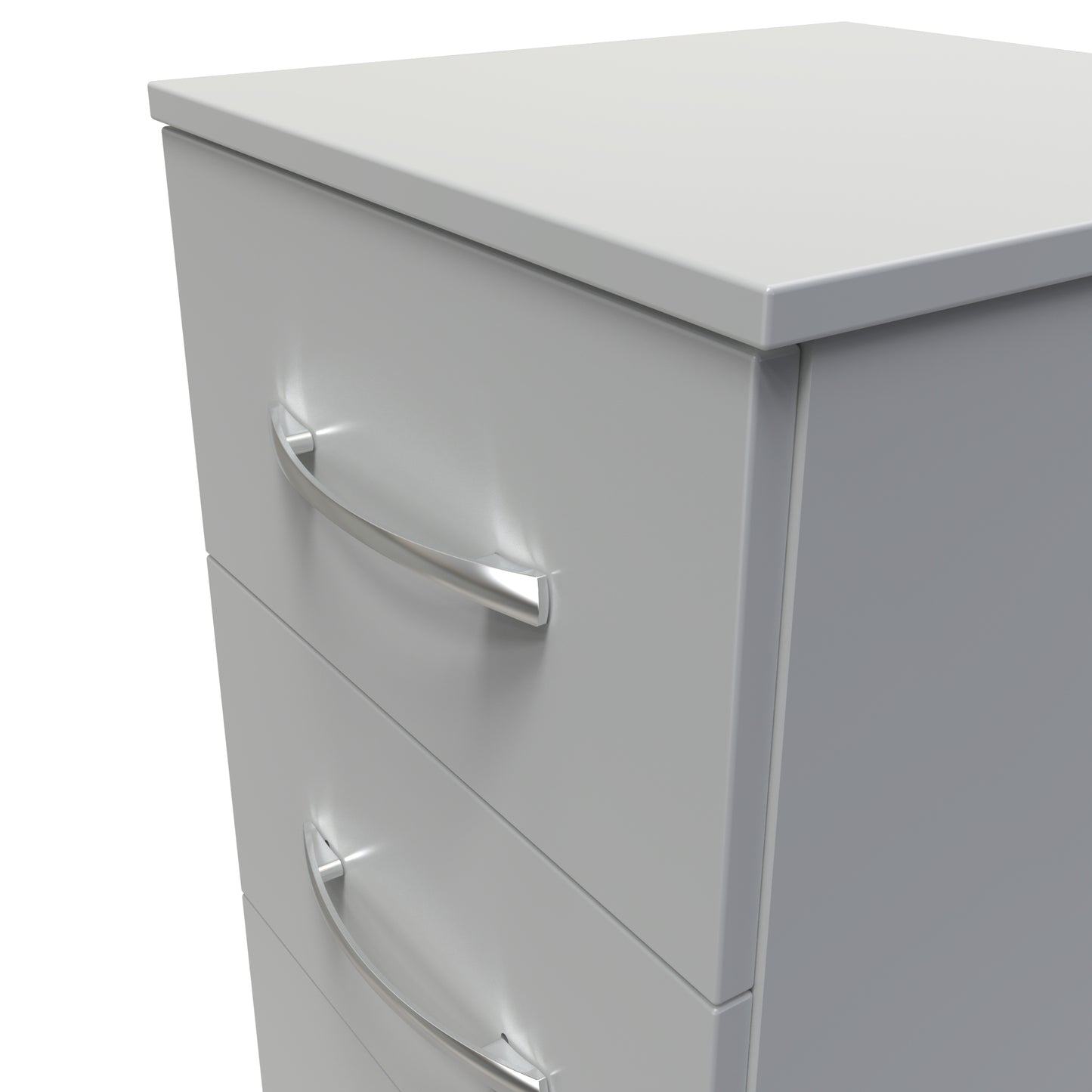 Avon Bedside Table Grey 3 Drawers 70cm