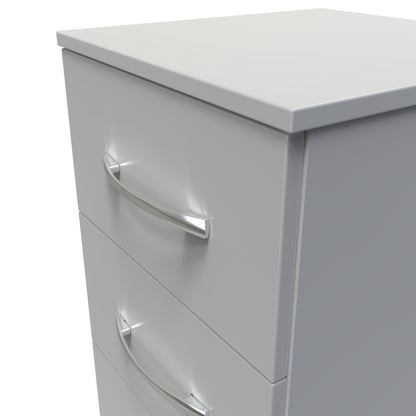 Avon Bedside Table Grey 3 Drawers 70cm