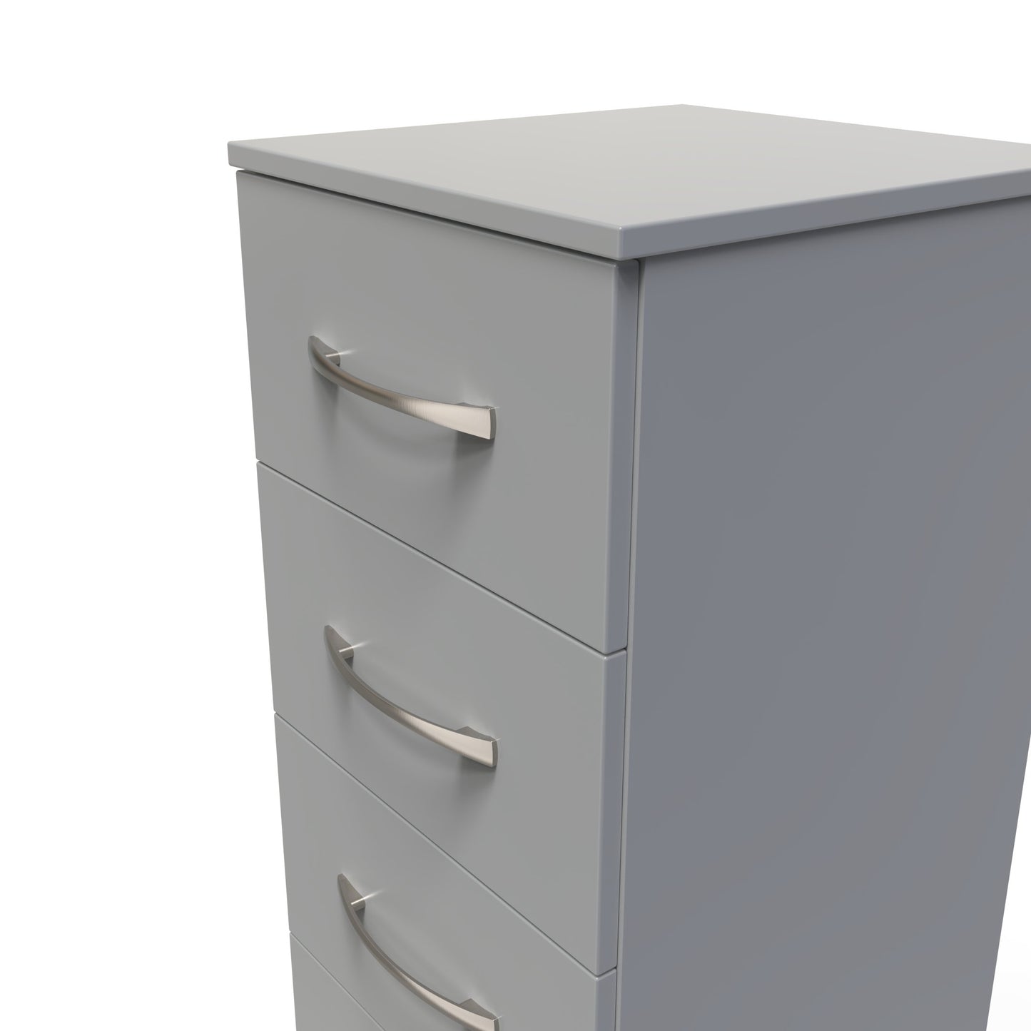Avon Tall Slim Chest of Drawers Grey 5 Drawers 108cm