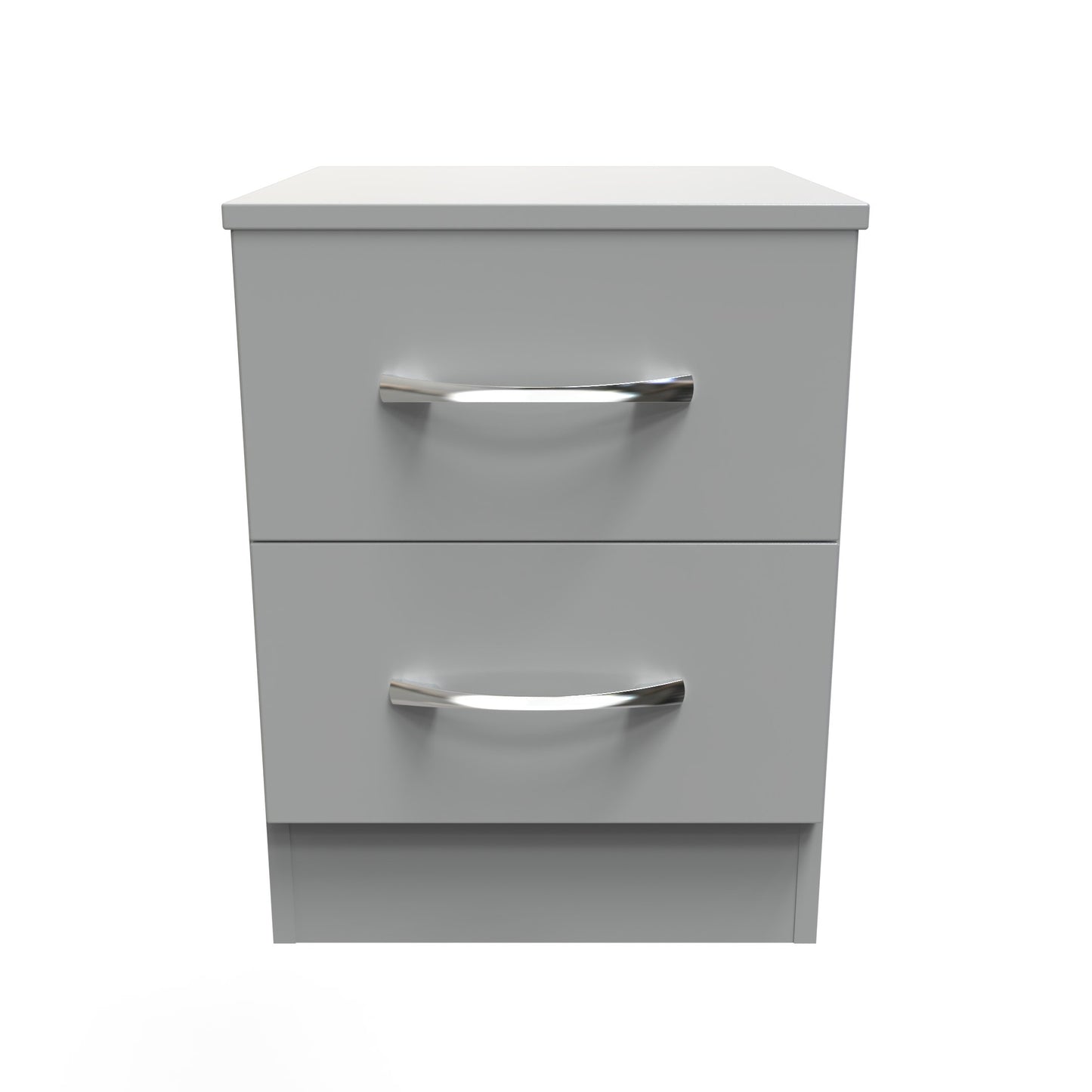 Avon Bedside Table Grey 2 Drawers 51cm