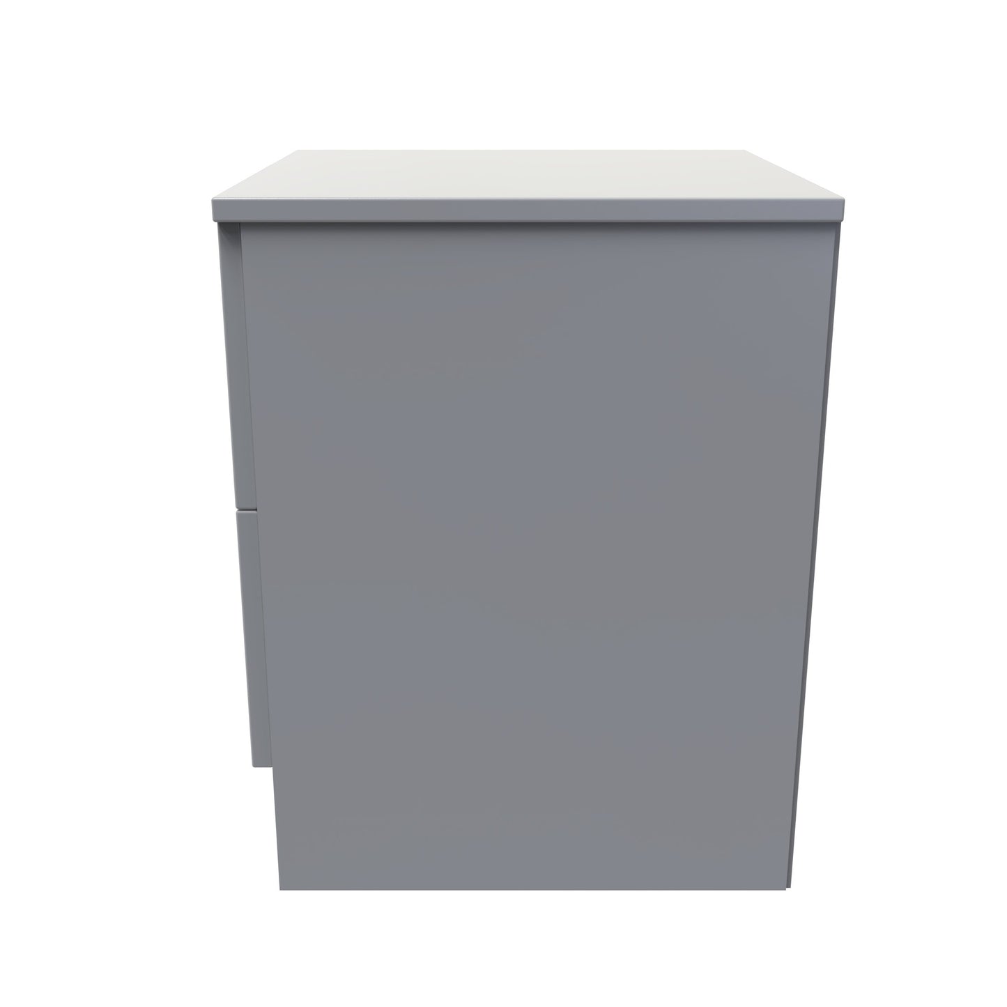 Avon Bedside Table Grey 2 Drawers 51cm