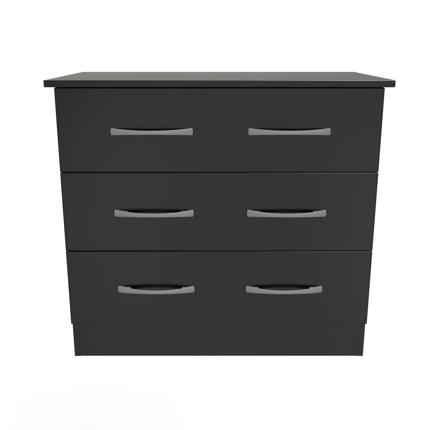 Avon Chest of Drawers Black 3 Drawers 74cm