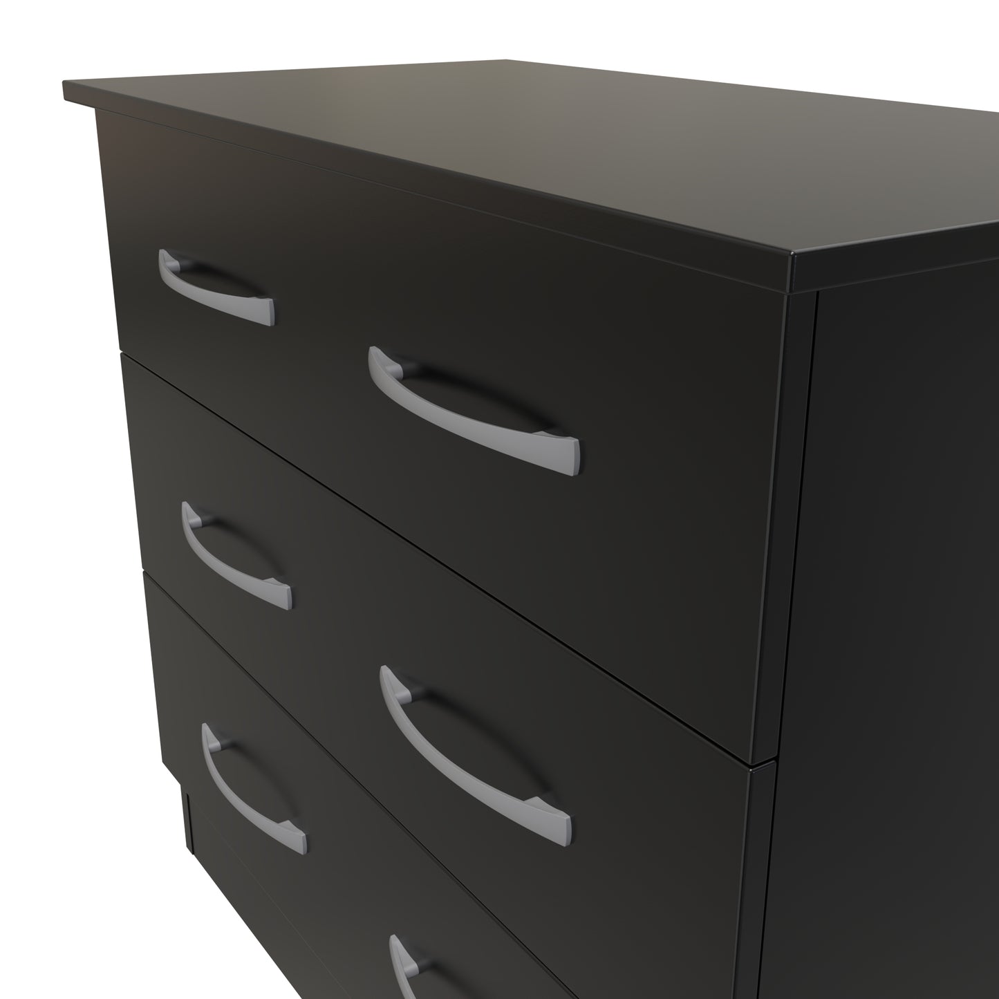 Avon Chest of Drawers Black 3 Drawers 74cm