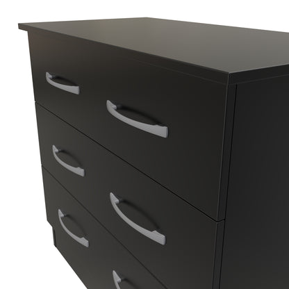 Avon Chest of Drawers Black 3 Drawers 74cm