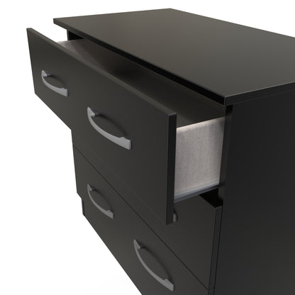 Avon Chest of Drawers Black 3 Drawers 74cm