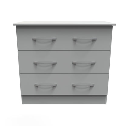 Avon Chest of Drawers Grey 3 Drawers 74cm