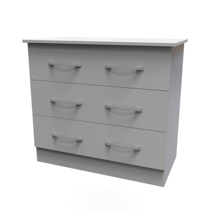 Avon Chest of Drawers Grey 3 Drawers 74cm