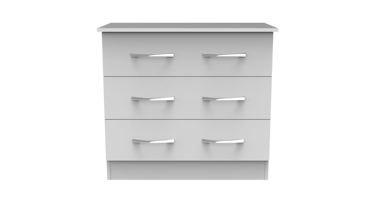 Avon Chest of Drawers White 3 Drawers 74cm