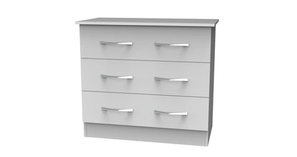 Avon Chest of Drawers White 3 Drawers 74cm