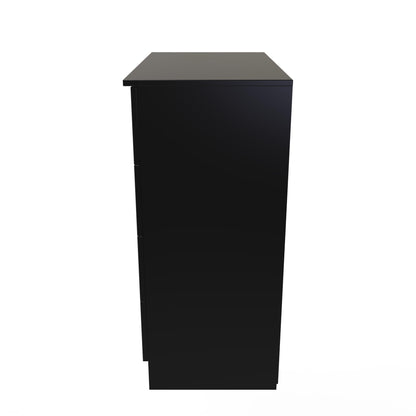 Avon Chest of Drawers Black 4 Drawers 89cm